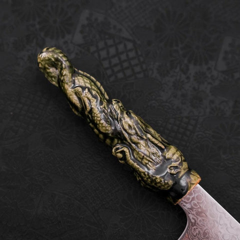 Gyuto ZA-18 Damascus Ceramics Dragon Handle 210mm-[Musashi]-[Japanese-Kitchen-Knives]