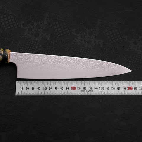 Gyuto ZA-18 Damascus Ceramics Dragon Handle 210mm-[Musashi]-[Japanese-Kitchen-Knives]