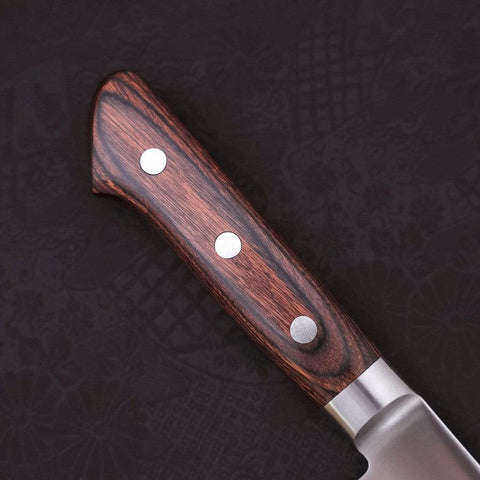 Gyuto knife AUS-8 Polished Western Mahogany Handle 210mm-[Musashi]-[Japanese-Kitchen-Knives]