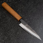 Kaisaki White Steel #2 Kurouchi Oak Handle 120mm (4.7”)-[Musashi]-[Japanese-Kitchen-Knives]