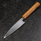 Kaisaki White Steel #2 Kurouchi Oak Handle 120mm (4.7”)-[Musashi]-[Japanese-Kitchen-Knives]