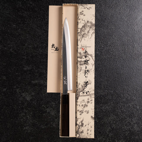 Yanagiba VG-10 Specchio Manico Bufalo Ebano 270mm