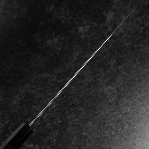 Gyuto White Steel #1 Specchio Luna Fuji Acqua Honyaki Manico Bufalo Ebano 240mm