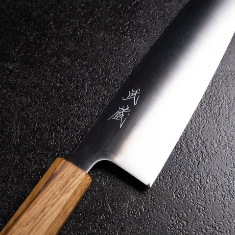 Santoku AUS-8 Polished Oak Handle 165mm