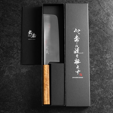 Nakiri AUS-8 Lucida Manico Quercia 165mm