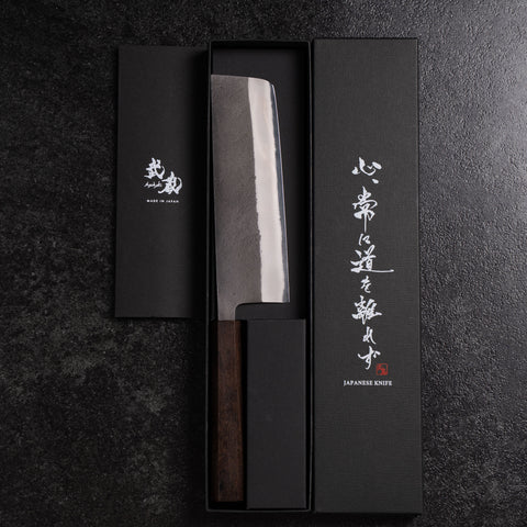 Nakiri White Steel #2 Kurouchi Nashiji Ashwood Handle 165mm