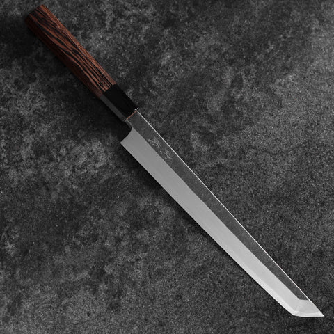 Sakimaru Takohiki Blue Steel #2 Kurouchi Buffalo Wenge Handle 270mm (10.6”)-[Musashi]-[Japanese-Kitchen-Knives]