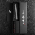 Hakata Blue Steel #2 Kurouchi Buffalo Ebony Handle 180mm (7”)-[Musashi]-[Japanese-Kitchen-Knives]