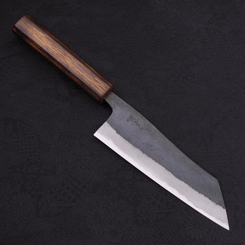 Hakata Blue Steel #2 Kurouchi Sumi Urushi Handle 165mm-[Musashi]-[Japanese-Kitchen-Knives]