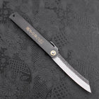 Higonokami Aogami 120mm Black Kurouchi Tsuchime (4.7”)-[Musashi]-[Japanese-Kitchen-Knives]