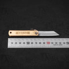 Higonokami Aogami 55mm With Red Leather Pouch-[Musashi]-[Japanese-Kitchen-Knives]