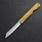 Higonokami Aogami 90mm Brass-[Musashi]-[Japanese-Kitchen-Knives]