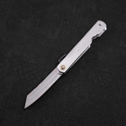 Higonokami Aogami 90mm Silver-[Musashi]-[Japanese-Kitchen-Knives]