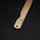 Higonokami Aogami Eto Hitsuji 80mm Brass-[Musashi]-[Japanese-Kitchen-Knives]