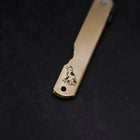 Higonokami Aogami Eto Inu 80mm Brass-[Musashi]-[Japanese-Kitchen-Knives]