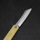Higonokami Aogami Eto Mi 80mm Brass-[Musashi]-[Japanese-Kitchen-Knives]