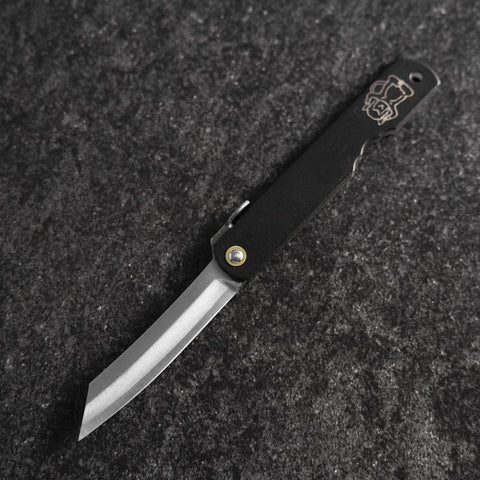 Higonokami Aogami Eto Saru 100mm Black (3.1”)-[Musashi]-[Japanese-Kitchen-Knives]