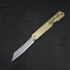 Higonokami Aogami Eto Tatsu 80mm Brass-[Musashi]-[Japanese-Kitchen-Knives]