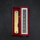 Higonokami Aogami Eto Uma 80mm Brass-[Musashi]-[Japanese-Kitchen-Knives]