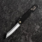 Higonokami Aogami Eto Usagi 100mm Black (3.1”)-[Musashi]-[Japanese-Kitchen-Knives]