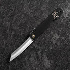 Higonokami Aogami Eto Ushi 80mm Black-[Musashi]-[Japanese-Kitchen-Knives]