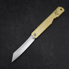 Higonokami Aogami Eto Ushi 80mm Brass-[Musashi]-[Japanese-Kitchen-Knives]