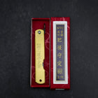 Higonokami Aogami Eto Ushi 80mm Brass-[Musashi]-[Japanese-Kitchen-Knives]