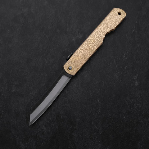 Higonokami Aogami Kurouchi 100mm Gold Bright-[Musashi]-[Japanese-Kitchen-Knives]