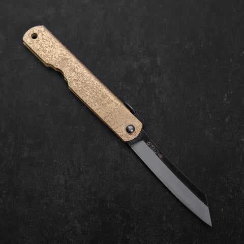 Higonokami Aogami Kurouchi 100mm Gold Bright-[Musashi]-[Japanese-Kitchen-Knives]