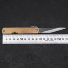 Higonokami Aogami Kurouchi Single Blade 100mm Brass-[Musashi]-[Japanese-Kitchen-Knives]
