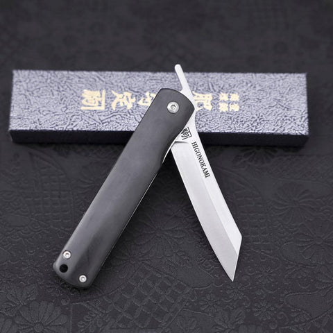 Higonokami VG-10 Lock Black 100mm-[Musashi]-[Japanese-Kitchen-Knives]