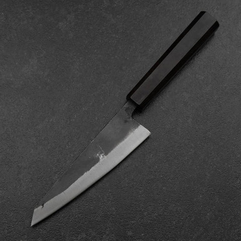 Honesuki Blue Steel #2 Kurouchi Ebony Handle 150mm-[Musashi]-[Japanese-Kitchen-Knives]