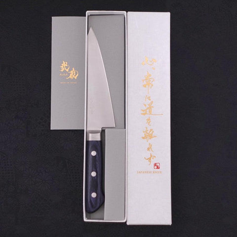 Honesuki Boning Knife AUS-8 Western Blue Handle 150mm-[Musashi]-[Japanese-Kitchen-Knives]