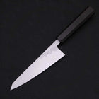Honesuki Boning Knife Blue Steel #2 Damascus Buffalo Ebony Handle 150mm-[Musashi]-[Japanese-Kitchen-Knives]