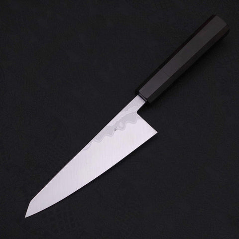 Honesuki Boning Knife Blue Steel #2 Damascus Buffalo Ebony Handle 150mm-[Musashi]-[Japanese-Kitchen-Knives]