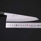 Honesuki Boning Knife Blue Steel #2 Damascus Buffalo Ebony Handle 150mm-[Musashi]-[Japanese-Kitchen-Knives]