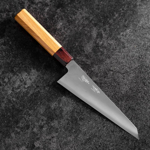Honesuki Silver Steel #3 Mirror Zelkova Handle 180mm (7”)-[Musashi]-[Japanese-Kitchen-Knives]