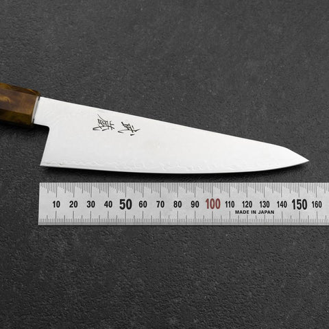Honesuki VG-10 Damascus Yellow Birch Handle 150mm-[Musashi]-[Japanese-Kitchen-Knives]