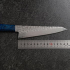 Honesuki VG-10 Tsuchime Damascus Blue Birch Handle 150mm (5.9”)-[Musashi]-[Japanese-Kitchen-Knives]