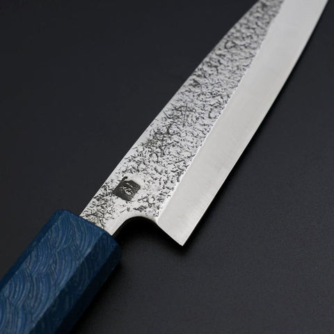 Kaisaki VG-10 Nashiji Blue Urushi Handle 120mm-[Musashi]-[Japanese-Kitchen-Knives]
