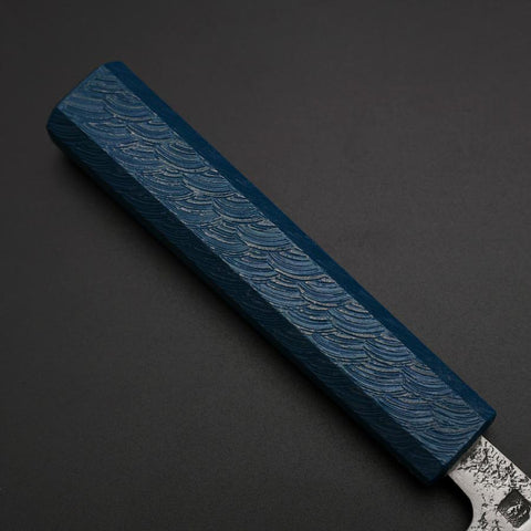 Kaisaki VG-10 Nashiji Blue Urushi Handle 120mm-[Musashi]-[Japanese-Kitchen-Knives]