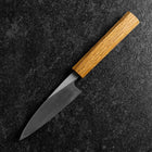 Kaisaki White Steel #2 Kurouchi Oak Handle 105mm (4.1”)-[Musashi]-[Japanese-Kitchen-Knives]