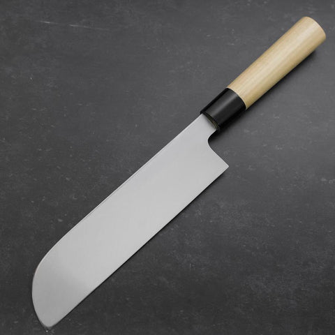 Kama Usuba White Steel #2 Kasumi Buffalo Magnolia Handle 225mm-[Musashi]-[Japanese-Kitchen-Knives]