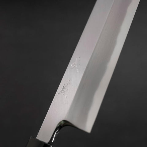 Kama Usuba White Steel #2 Kasumi Buffalo Magnolia Handle 225mm-[Musashi]-[Japanese-Kitchen-Knives]