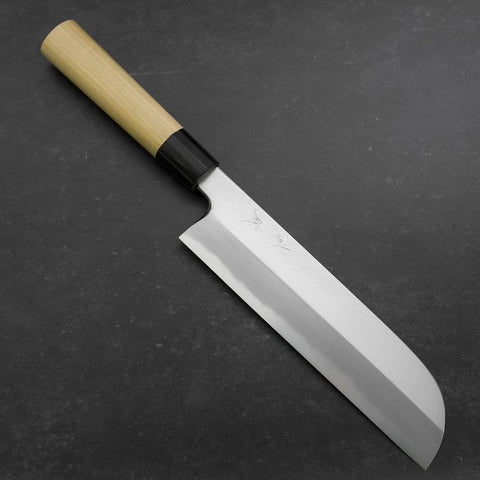 Kama Usuba White Steel #2 Kasumi Buffalo Magnolia Handle 225mm-[Musashi]-[Japanese-Kitchen-Knives]