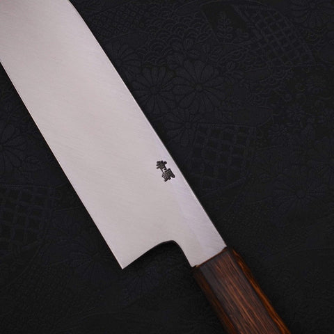Kama Usuba(Kansai) Blue Steel #2 Kasumi Sumi Urushi Handle 180mm-[Musashi]-[Japanese-Kitchen-Knives]