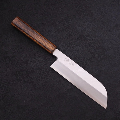 Kama Usuba(Kansai) Blue Steel #2 Kasumi Sumi Urushi Handle 180mm-[Musashi]-[Japanese-Kitchen-Knives]
