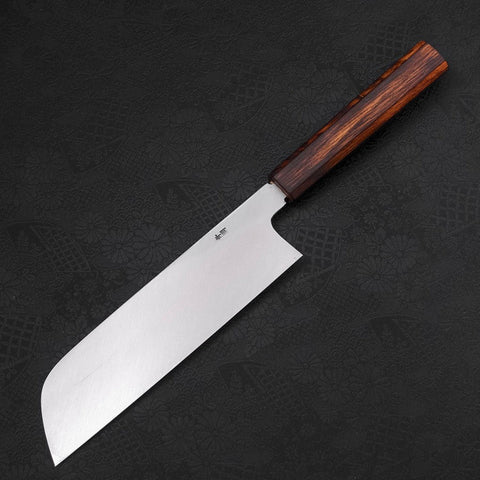 Kama Usuba(Kansai) Blue Steel #2 Kasumi Sumi Urushi Handle 210mm-[Musashi]-[Japanese-Kitchen-Knives]