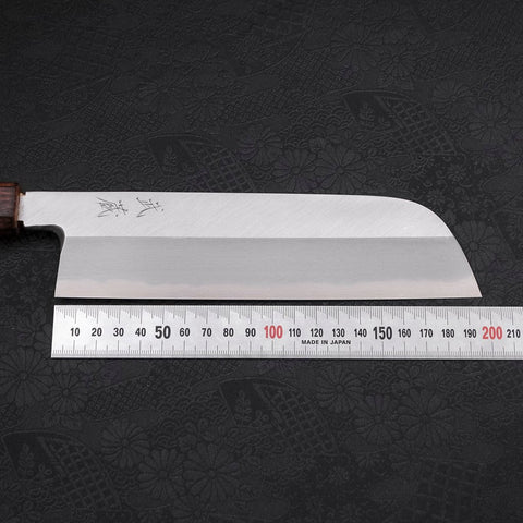Kama Usuba(Kansai) Blue Steel #2 Kasumi Sumi Urushi Handle 210mm-[Musashi]-[Japanese-Kitchen-Knives]