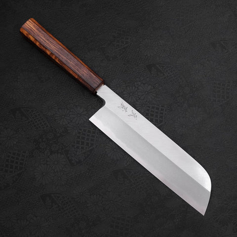 Kama Usuba(Kansai) Blue Steel #2 Kasumi Sumi Urushi Handle 210mm-[Musashi]-[Japanese-Kitchen-Knives]